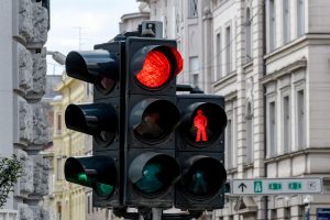 Bei rot über Ampel
